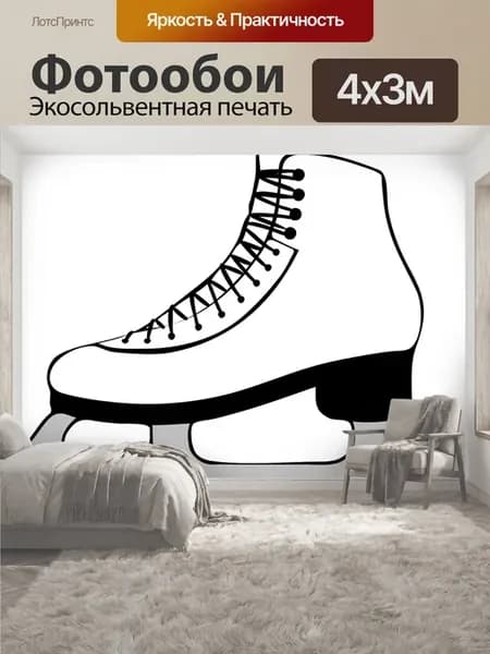 Фотообои "Коньки, катание на коньках, фигурное катание" 4x3м