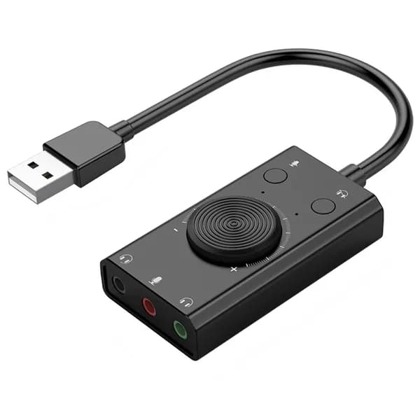 Внешняя звуковая карта USB-адаптер с разрешением 35 мм для наушников и микрофона