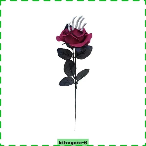 Искусственная роза для Хэллоуина, реалистичный декор с костяными руками, для украшения вечеринок и домов