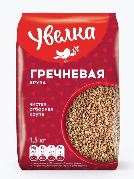 Гречка Увелка, 1,5 кг