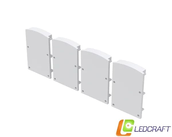 Заглушки 4 шт для профиля LC-LP4028M28 пластиковые серые
