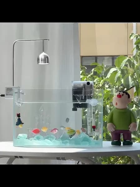 Аквариум столешный комплект ледяной синий