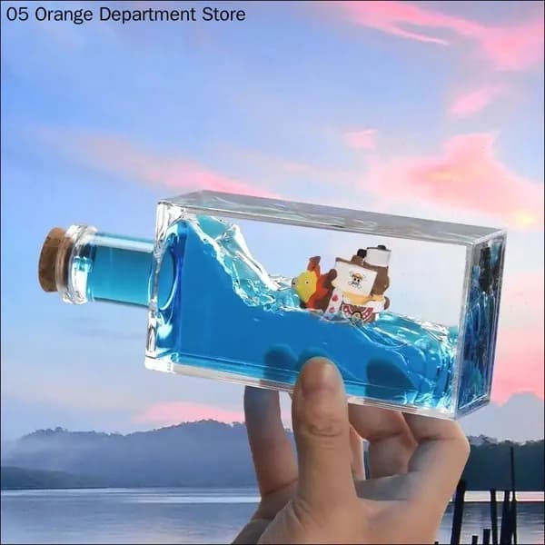 Ван-Пис,Коллекционная модель корабля,дрейфующая бутылка,One Piece Drift Bottle,украшение для рабочего стола,Thousand Sunny/Тысяча солнечных