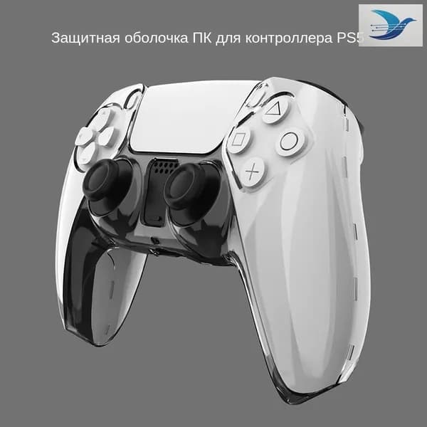 Игровой контроллер PS5 с прозрачным кристаллическим корпусом, раздельными ультратонкими кнопками и отверстиями для подключения проводов