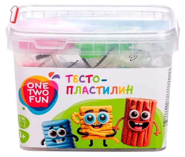 Тесто-пластилин с аксессуарами, 10 цветов,(набор из 1 шт)