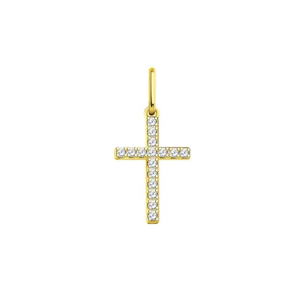 Подвеска из лимонного золота DIAMANT-ONLINE с фианитом 585 пробы