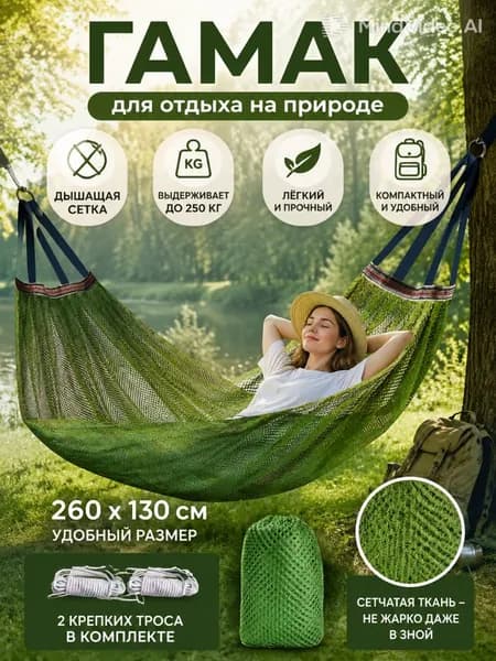 Гамак Ткань, 130х260 см