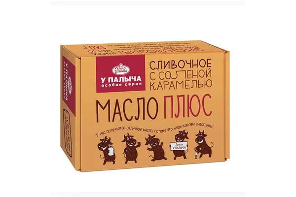 Масло сливочное соленое со вкусом карамели, с массовой долей молочного жира 60,5%, 180 г