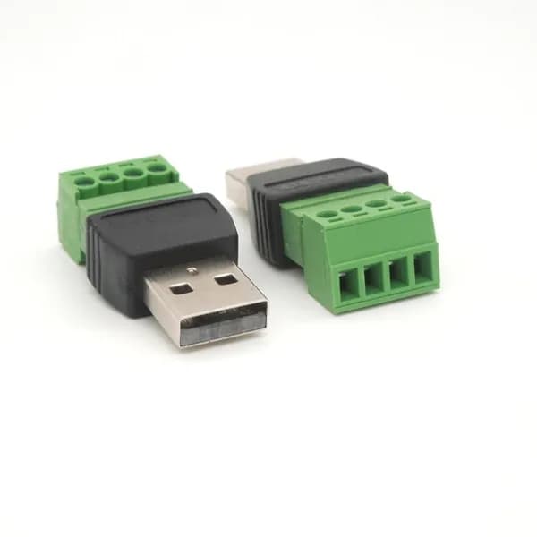 Разъем адаптера USB 2.0 типа A с разъемом от штекера/розетки до винта 5P с защитной клеммой