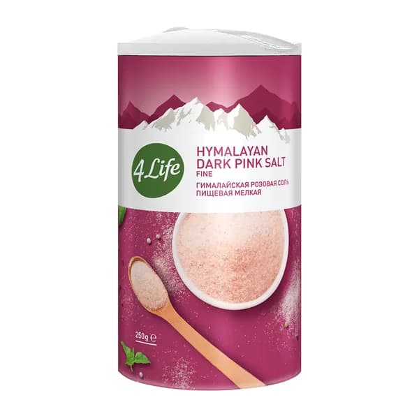 Соль гималайская розовая мелкая, 4Life, 250 г, Пакистан
