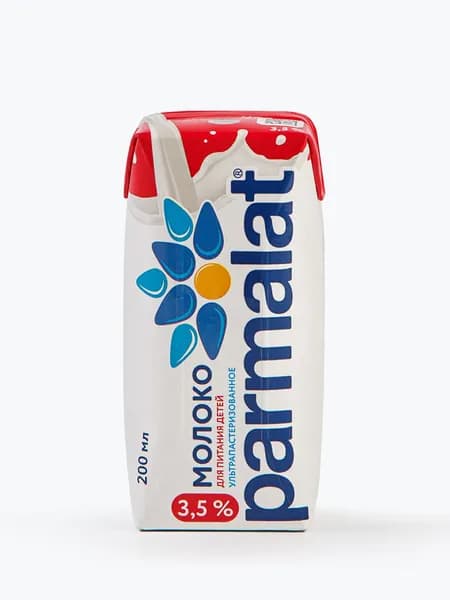 Parmalat молоко ультрапастеризованное 3,5%, 0,2 л
