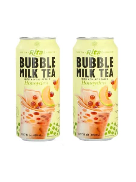 Холодный чай Rita Bubble Milk Tea Конжак Дыня, 2 шт по 490 мл