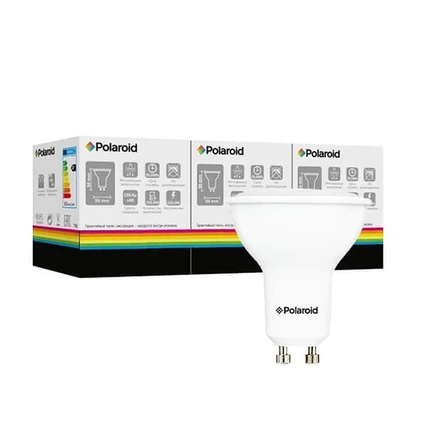 Светодиодная лампа Polaroid 220V GU10 5,5W 4000K GU10 440lm (3 шт.)