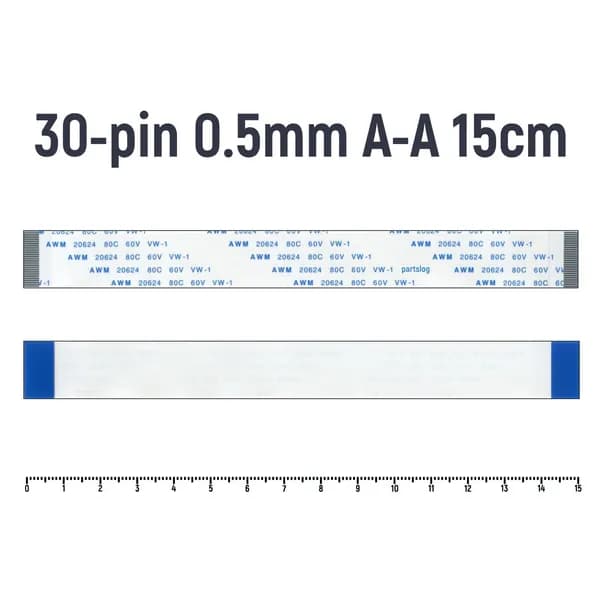 Шлейф платы USB для Acer Extensa 15 EX215-22 EX215-22G FFC 30-pin Шаг 0.5mm Длина 15cm Прямой A-A AWM 20624 80C 60V VW-1