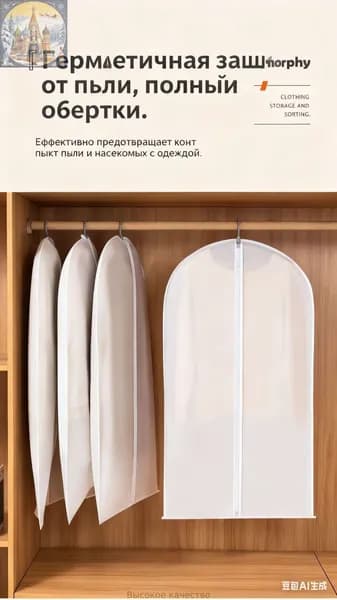 Чехол для одежды, 120 см х 60, 1 шт