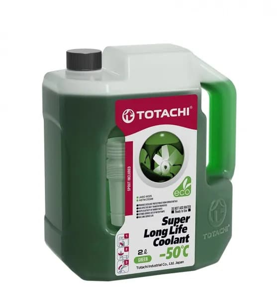 Антифриз Зеленый TOTACHI SLLC (-50C) 2 л лобридный P-OAT