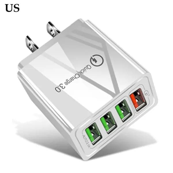 4 порта USB, зарядное устройство для телефона 5V/9V/12V, американский, европейский, британский стандарт