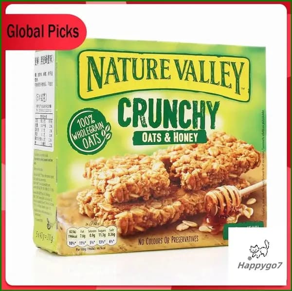 Качественный ассорти овсяных батончиков, хрустящих, от Nature Valley, в упаковке 210 г