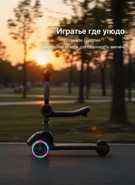 Самокат HBC01, черный матовый