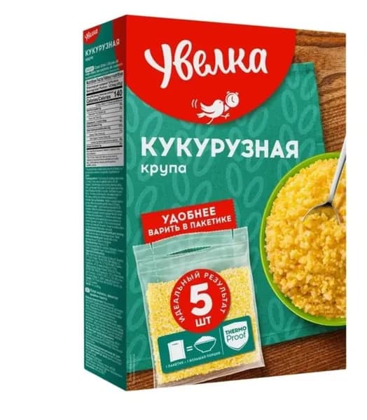 Увелка Круп кукурузная в пакетиках, 400 г/