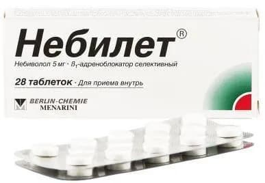 Небилет, таблетки 5 мг, 28 шт.
