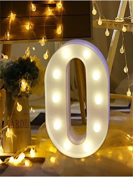 Большая светящаяся алфавитная декоративная вывеска "Любовь" LED A-Z, O