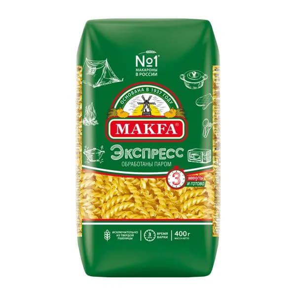 Макароны Makfa Спиральки экспресс 400г