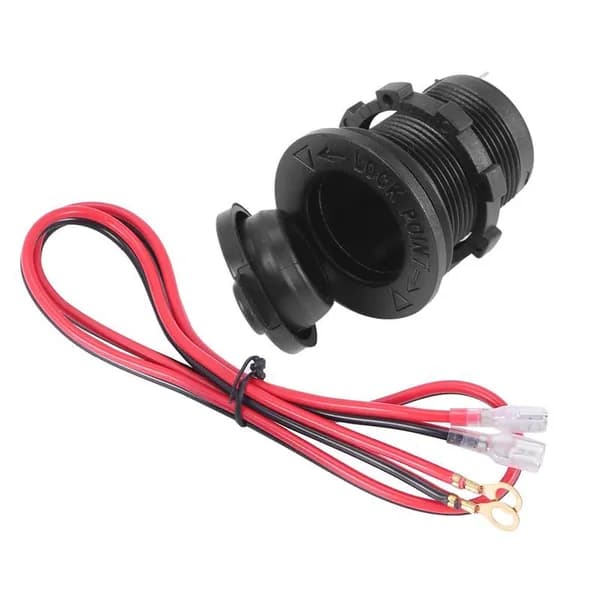 Прикуриватель 12V представляет собой водонепроницаемую розетку для лодки/мотоцикла, гнездо питания для грузовика, квадроцикла и автодома.