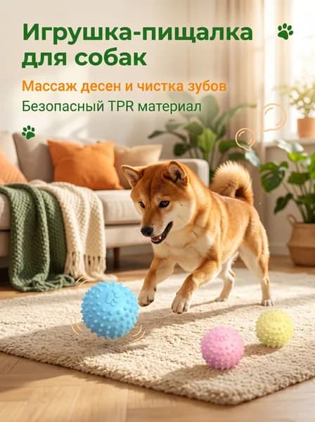 Набор игрушек для щенков и собак мелких и средних пород