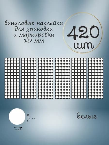 Этикетка для контроля срока годности, для транспортировки 1 x 1 см, 420 шт.