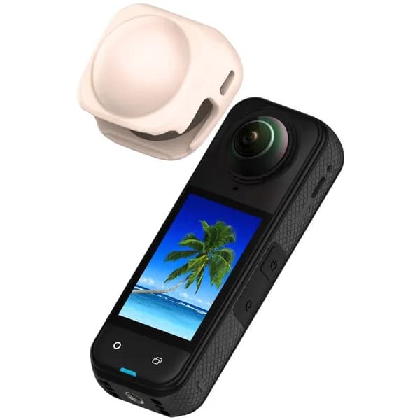 Подходит для объектива камеры Insta360 X5 X4, силиконовая защитная крышка-темно-синий