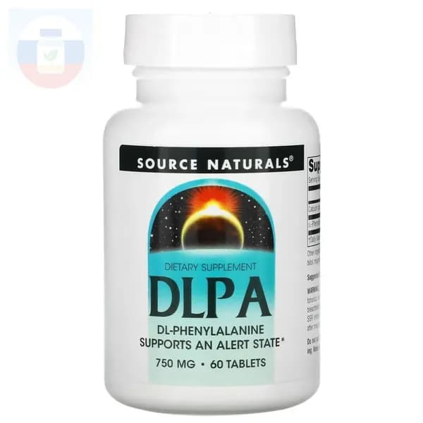 , DLPA (DL-фенилаланин), 750 мг, 60 таблеток