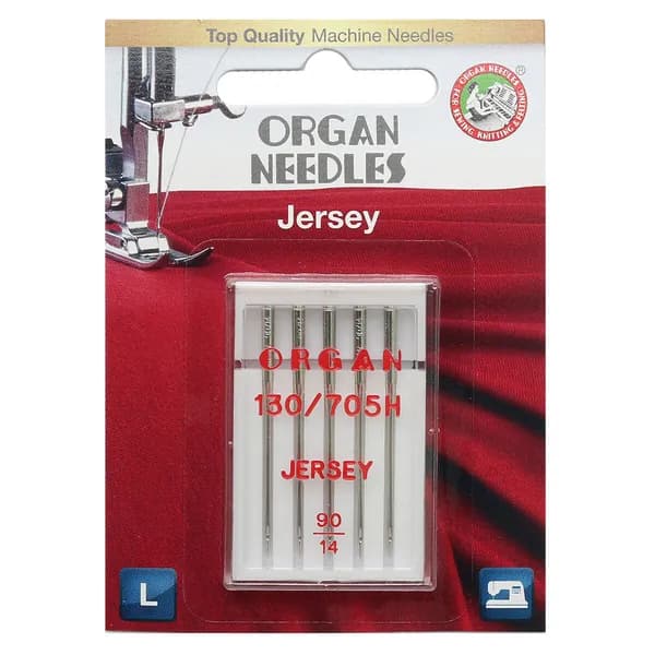 Иглы ORGAN для швейных машин, Джерси №90, 5 шт, Blister