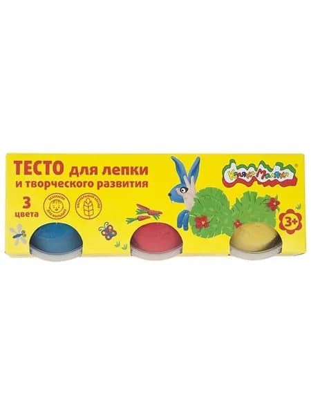 Тесто для лепки КАЛЯКА-МАЛЯКА 3 цвета