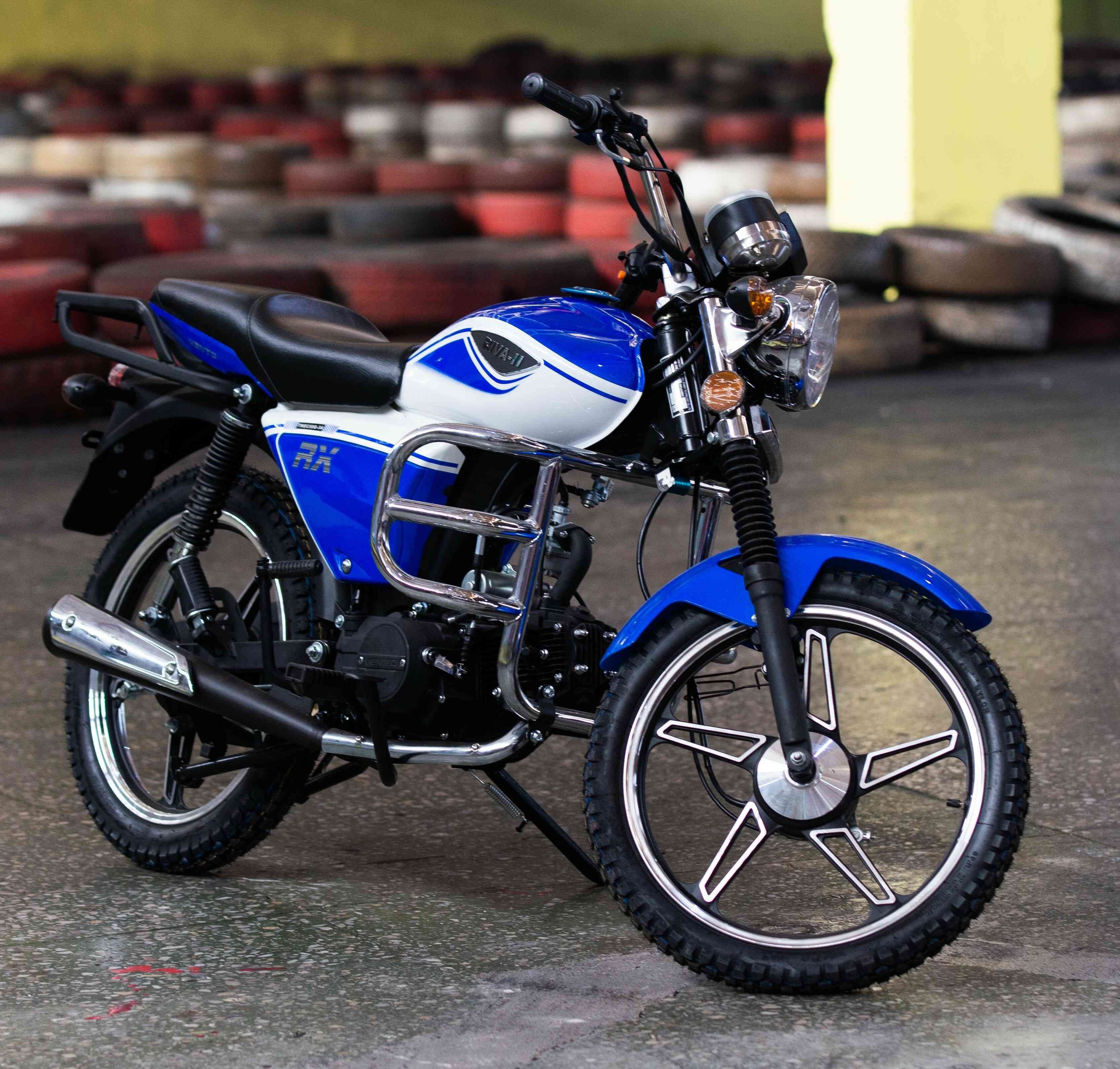 Мопед бензиновый VMC RIVA II RX RX1250 (без ПТС, под 49) сине-белый