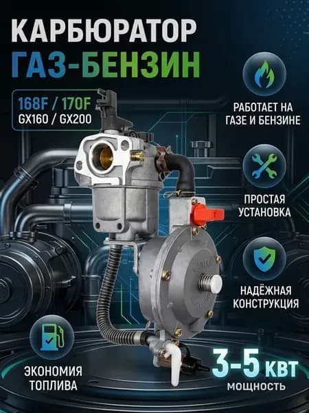 карбюратор газ бензин на генератор 5 квт