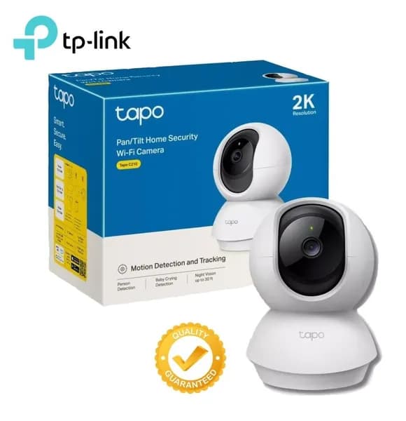 TP-LINK Tapo C210 Ver3.0 Wi-Fi Умная домашняя поворотная камера, 2304 x 1296p 3МП, с двусторонней аудиосвязью, ночным режимом, обнаружением движения