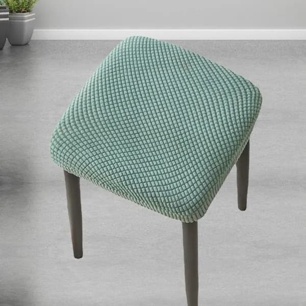 Чехол на мебель для табурета 30x30 см на резинке салатовый
