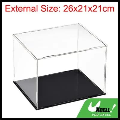 UXcell Акриловый прозрачный витринный ящик, пылезащитная защита, 25x20x20 см