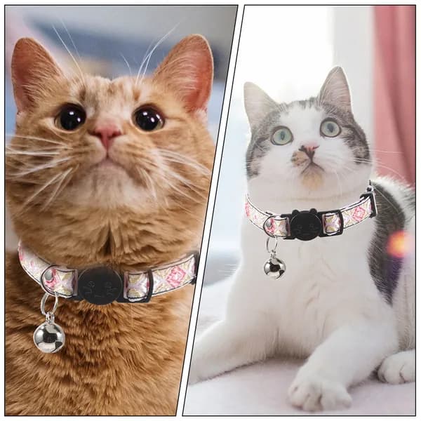 Полиэстеровый кошачий ошейник с колокольчиком для котят и взрослых кошек