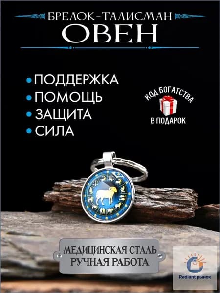 Брелок-талисман для знака зодиака Овен, оберег от сглаза