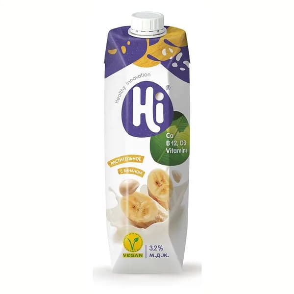 Напиток соевый с бананом Hi , 1л