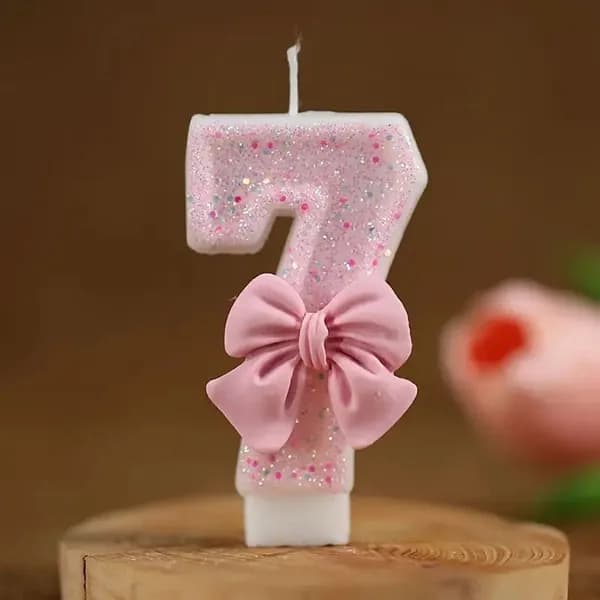 Свечи для торта цифра 7 "7", 10 см, 1 шт