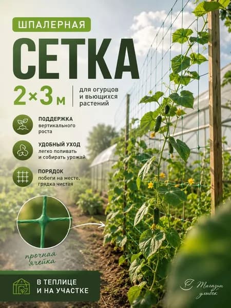 Сетка садовая ограждающая,Полиэтилен,3х2м