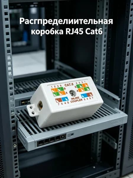 Распределительная Коробка RJ45 Cat6 Для Подключения Сетевого Кабеля Ethernet