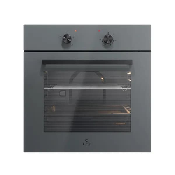 Духовой шкаф встраиваемый LEX EDM 040 GR, 4 режима работы, двойное остекление, гидролизная очистка, объём 62 л. Товар уцененный