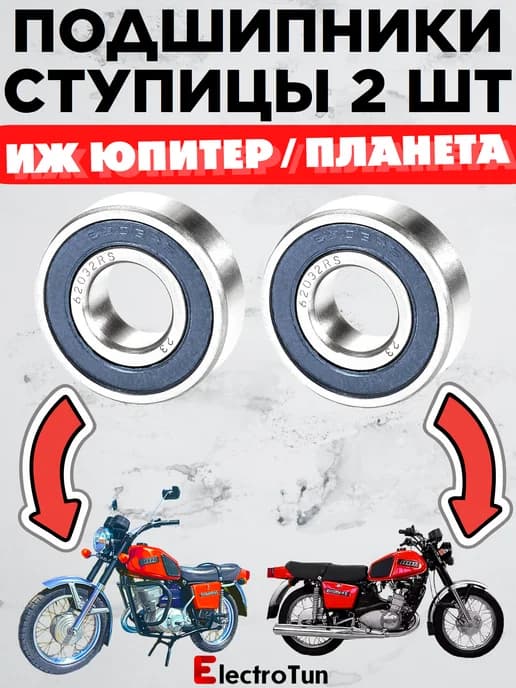 Подшипник ступицы ИЖ Планета Юпитер 203 (6203 RS)