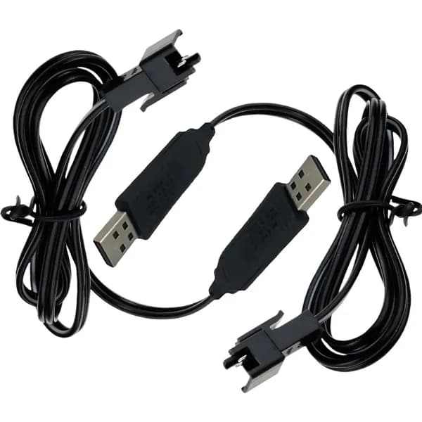 2 порта SM 2P, литиевая батарея 3,7 В, USB, полная зарядка, кабель для зарядки с выключенным светом