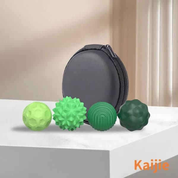 Сенсорные игрушки из силикона с магнитами, 4 шт., зелёные