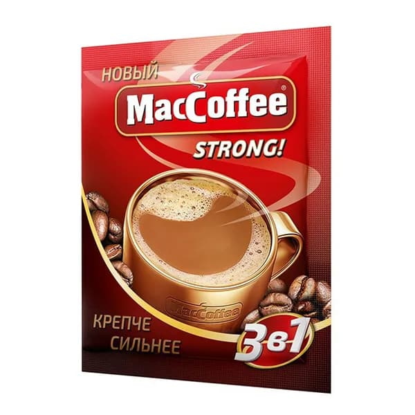 Кофейный напиток MacCoffee 3 в 1 Strong растворимый 16 г